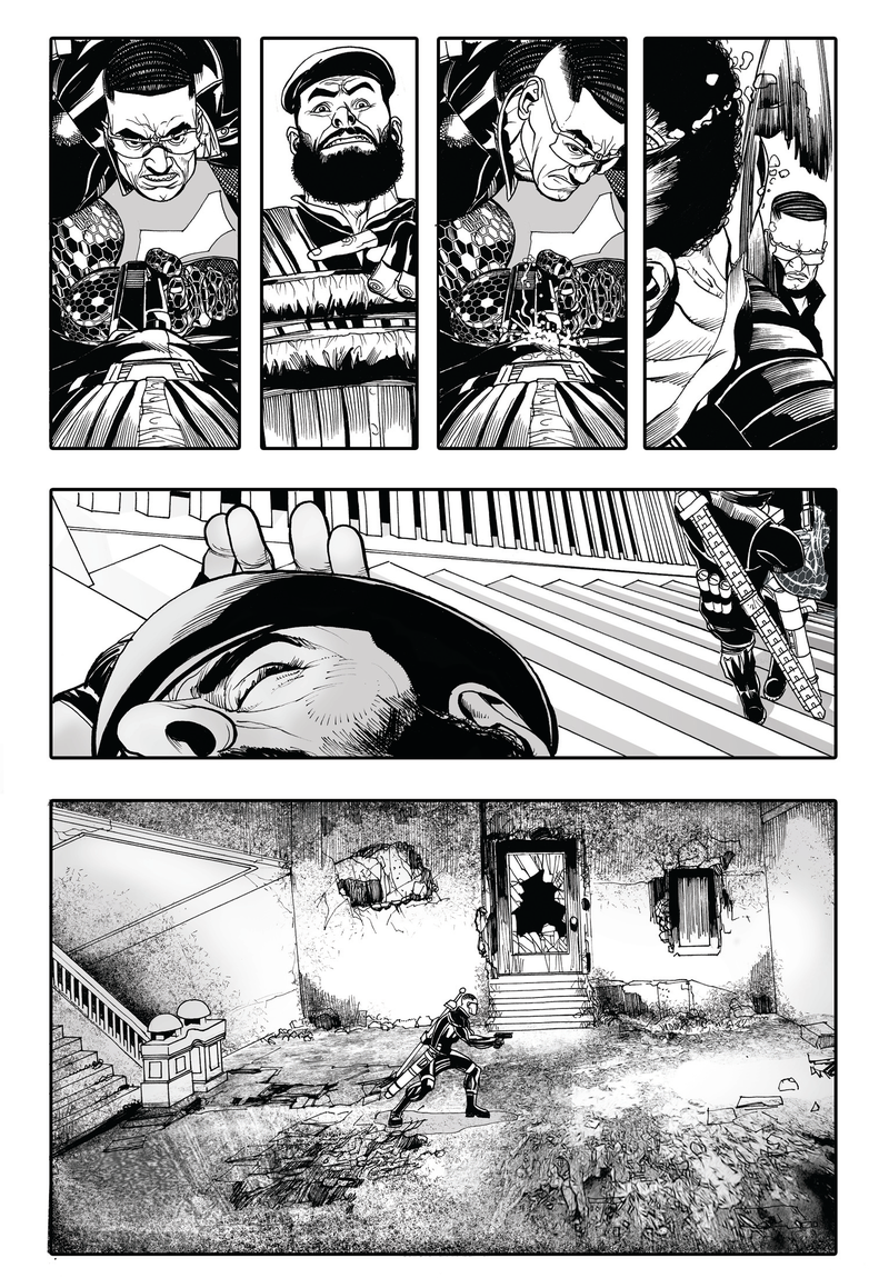Image: Dark Horse Comics; Bankshot #3 finished lineart